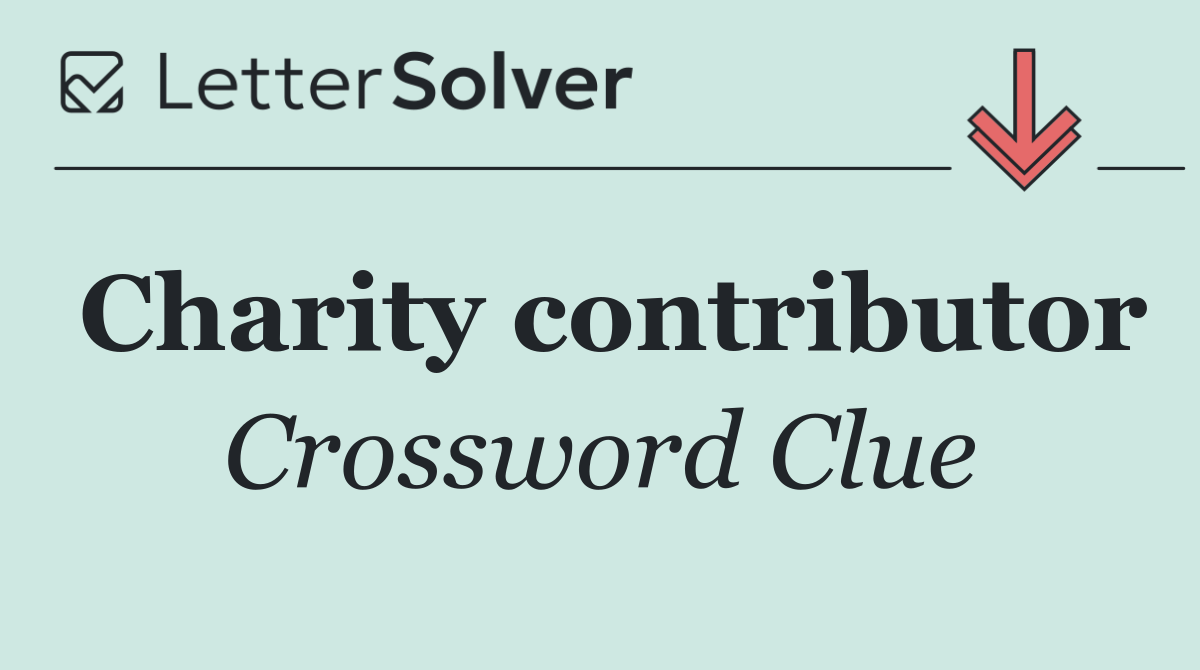 Charity contributor