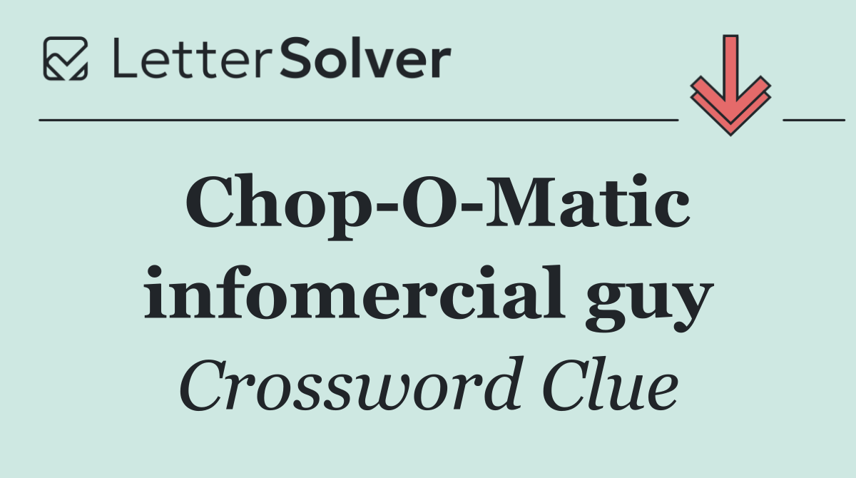 Chop O Matic infomercial guy