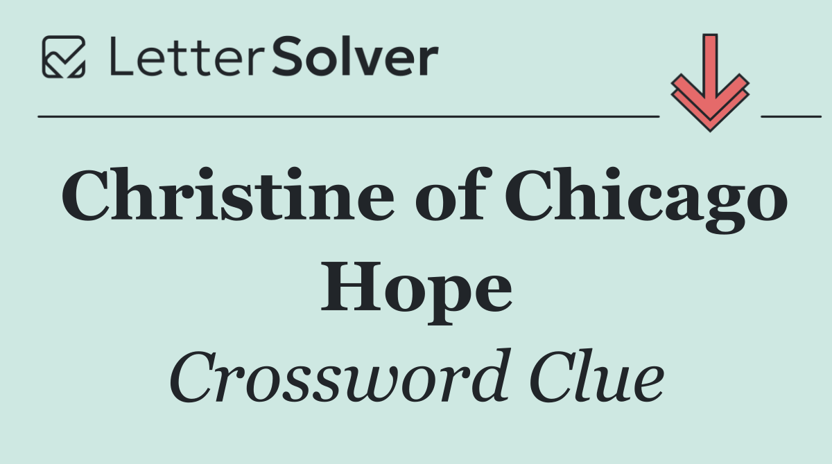 Christine of Chicago Hope