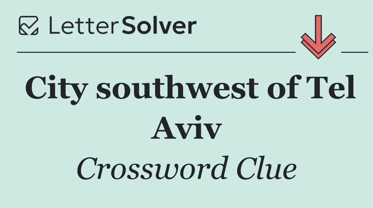 City southwest of Tel Aviv