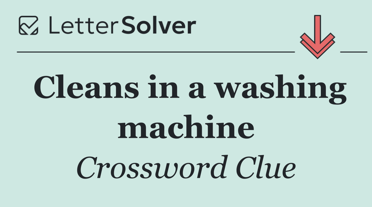 Cleans in a washing machine