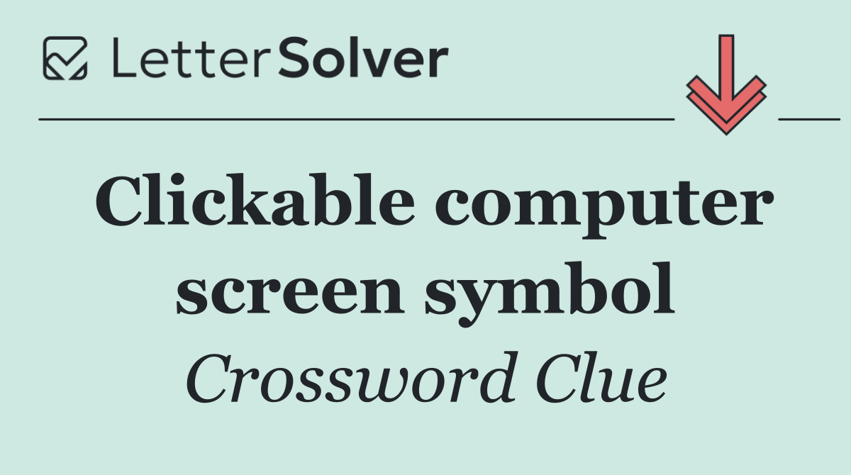 Clickable computer screen symbol