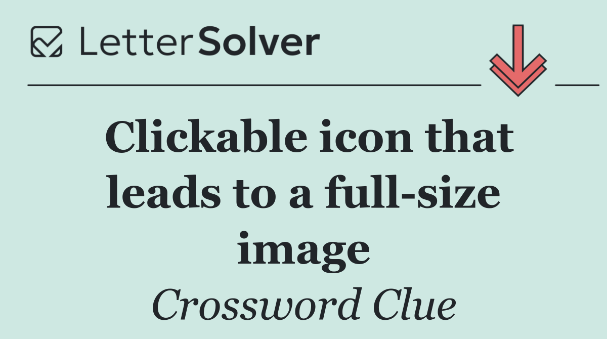 Clickable icon that leads to a full size image