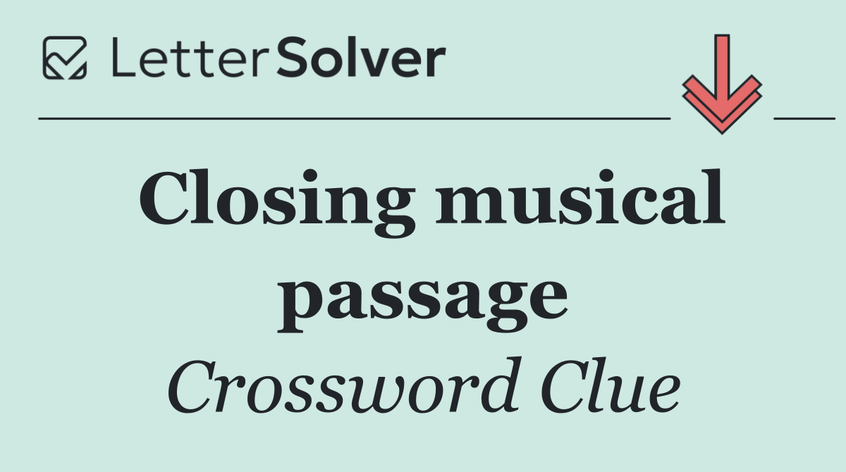 Closing musical passage