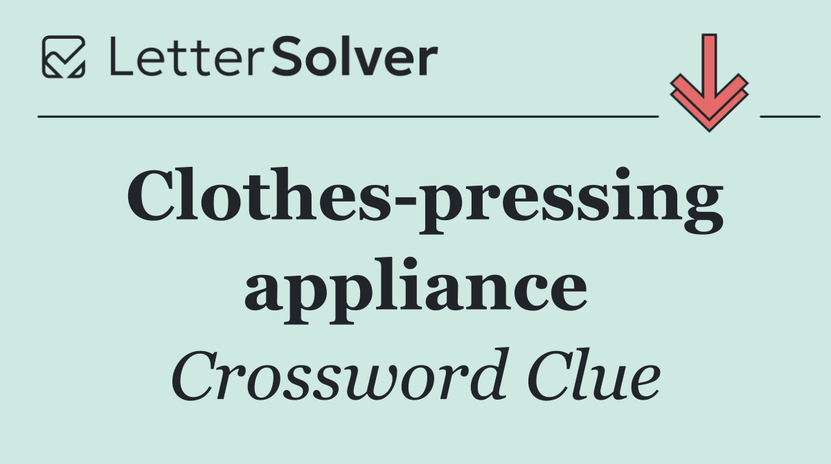 Clothes pressing appliance