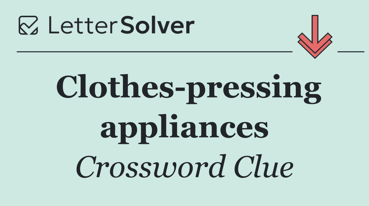 Clothes pressing appliances