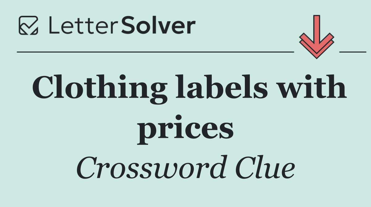 Clothing labels with prices
