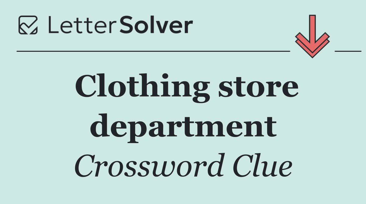 Clothing store department