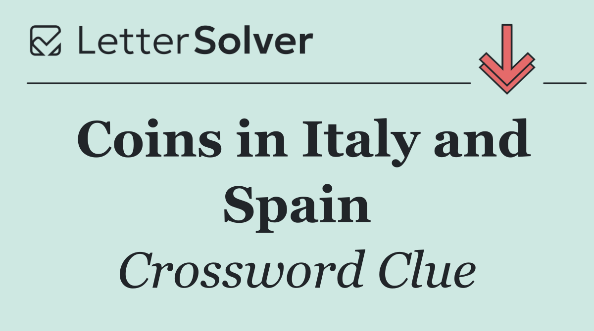 Coins in Italy and Spain