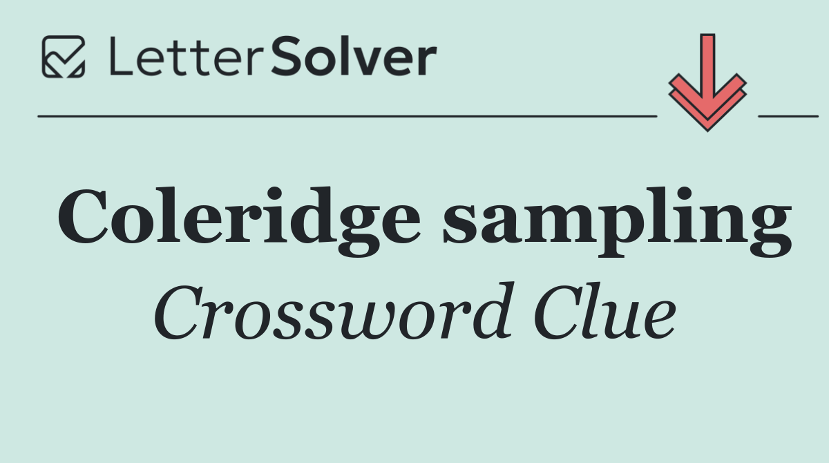 Coleridge sampling