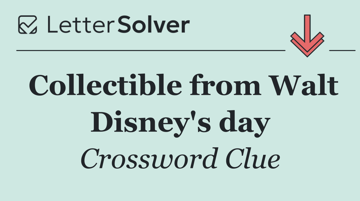 Collectible from Walt Disney's day