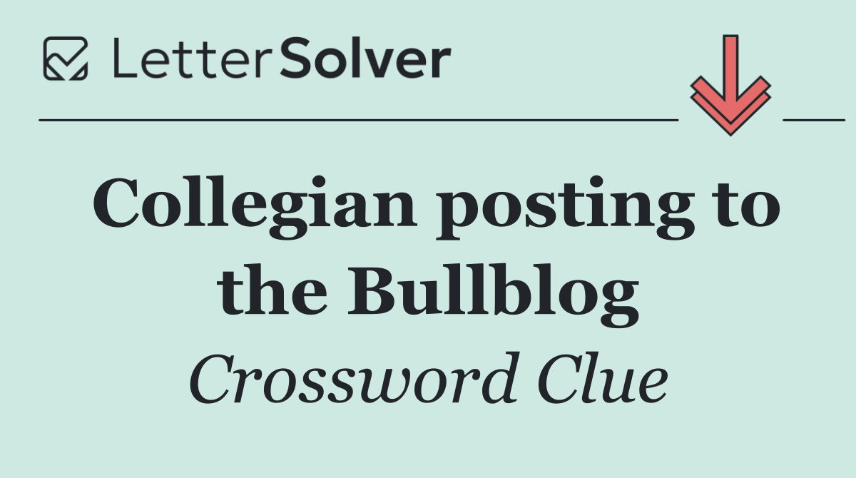 Collegian posting to the Bullblog
