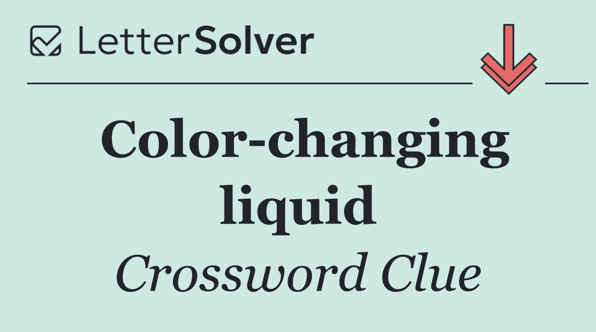 Color changing liquid