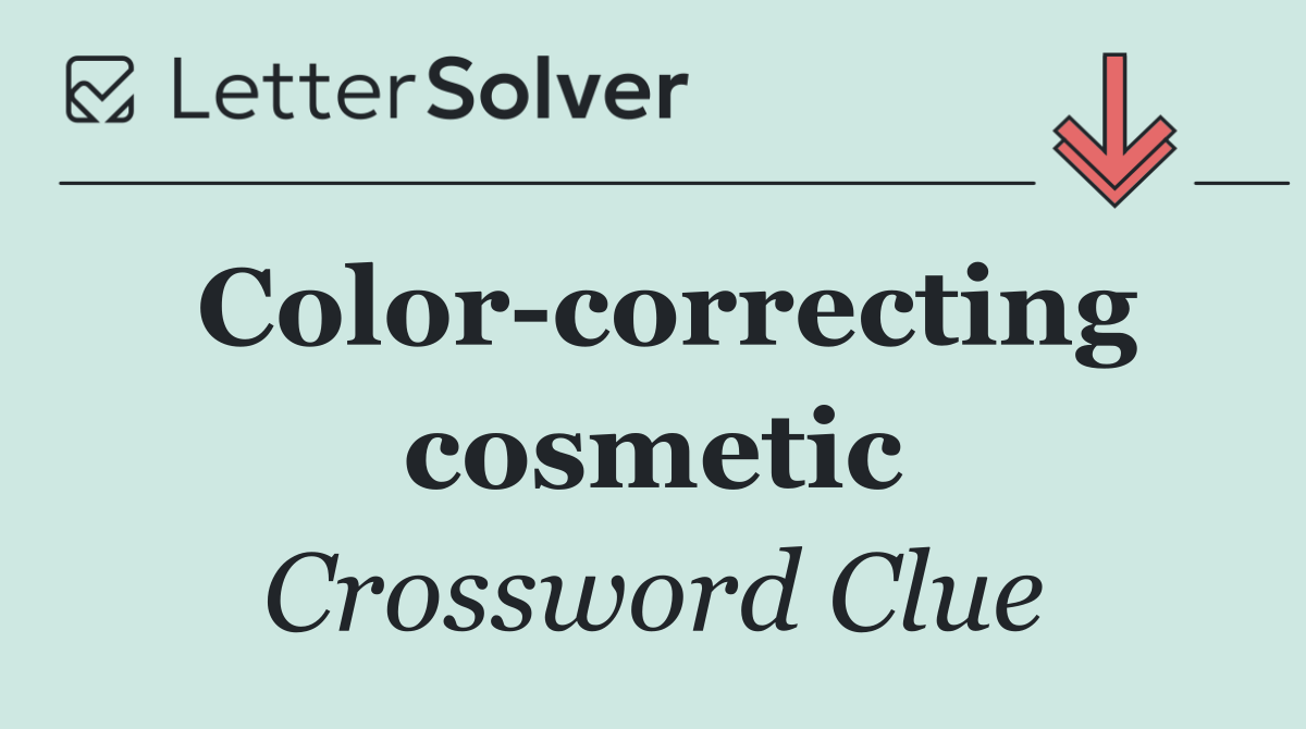 Color correcting cosmetic