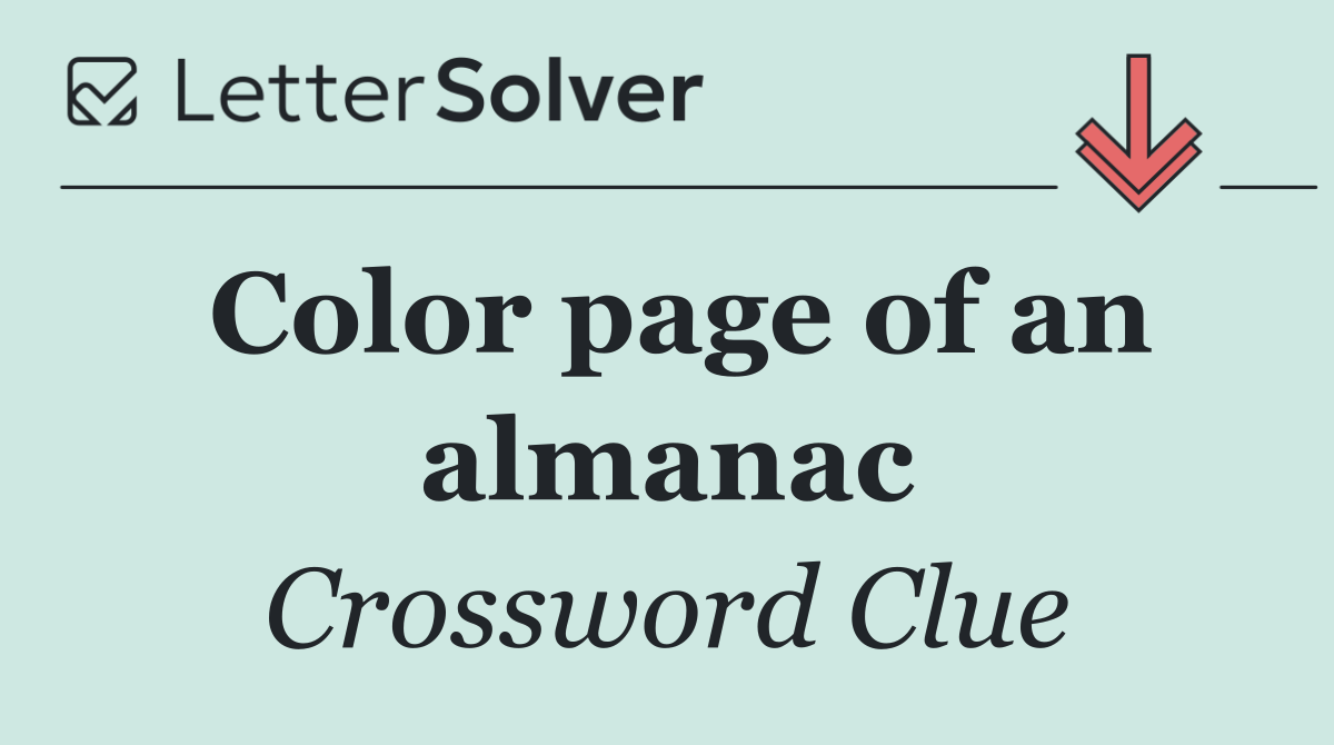 Color page of an almanac