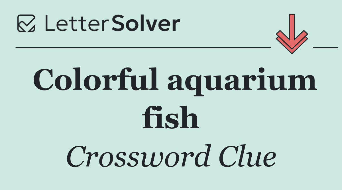Colorful aquarium fish
