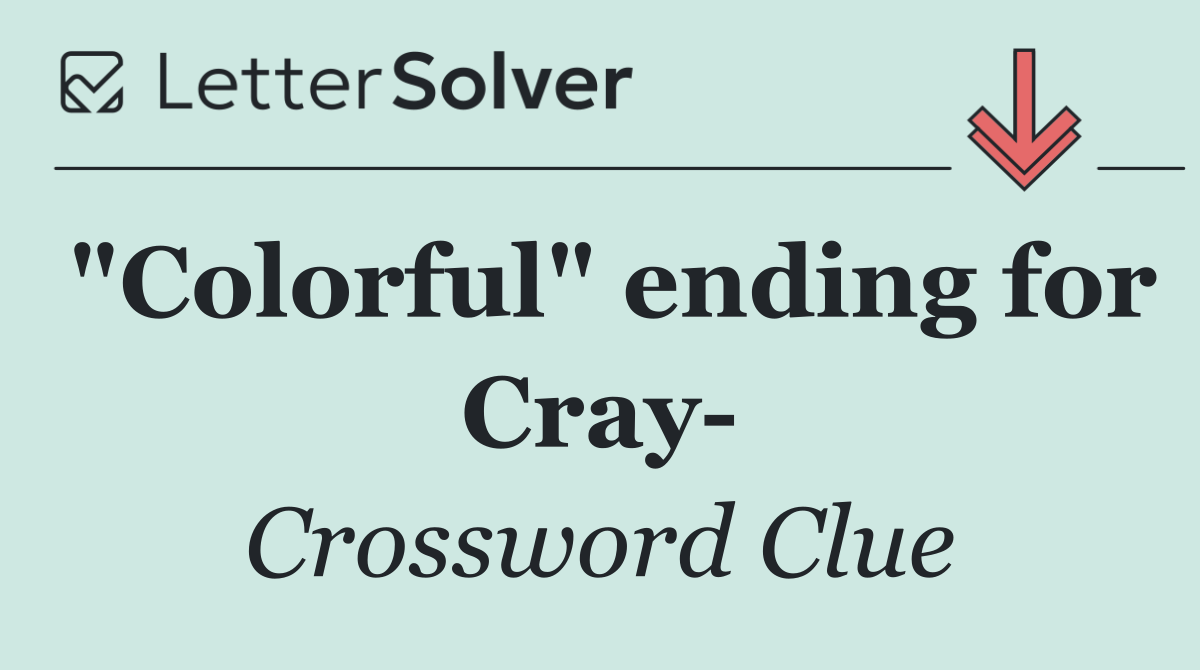 "Colorful" ending for Cray 