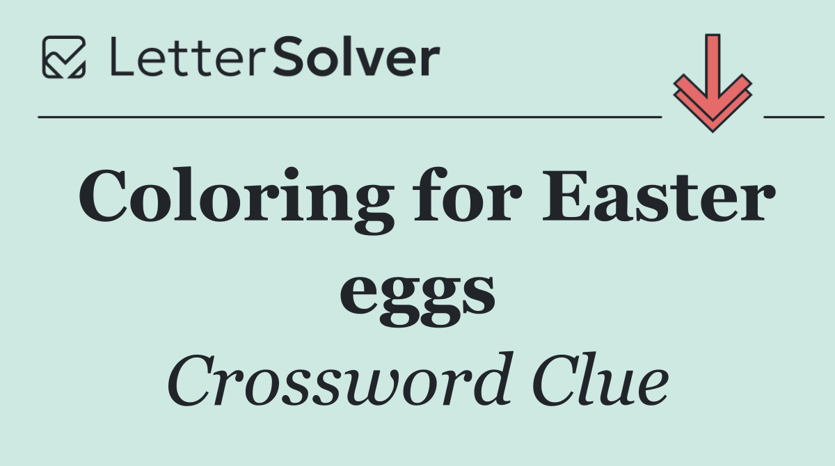 Coloring for Easter eggs