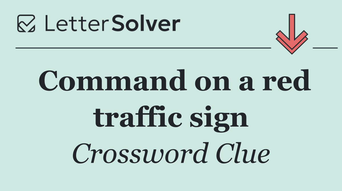 Command on a red traffic sign
