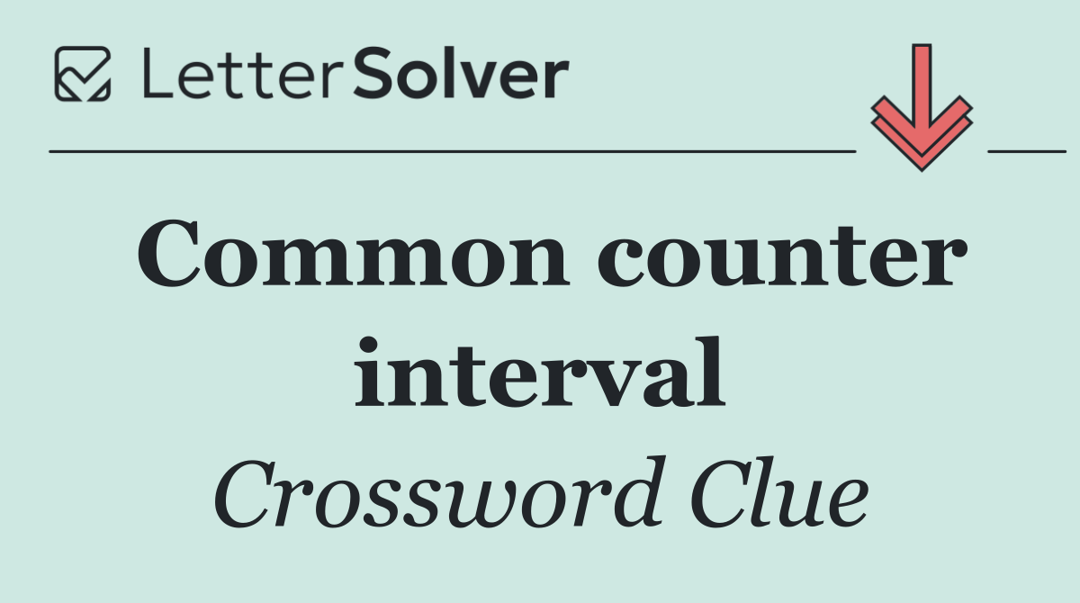 Common counter interval