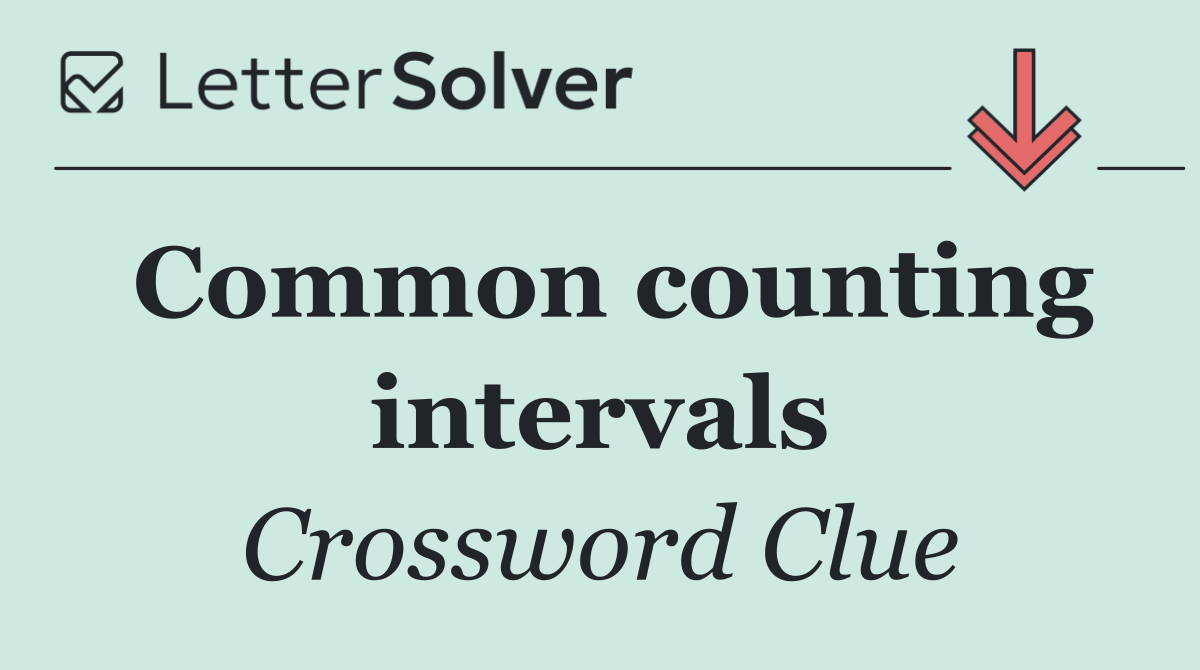 Common counting intervals