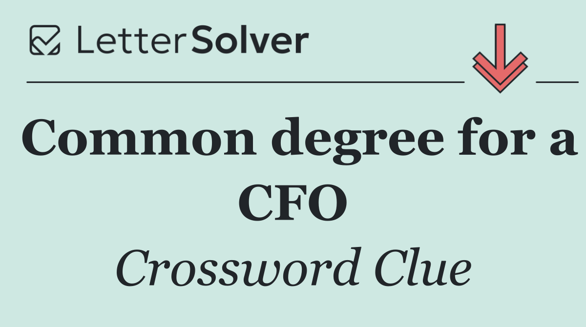 Common degree for a CFO