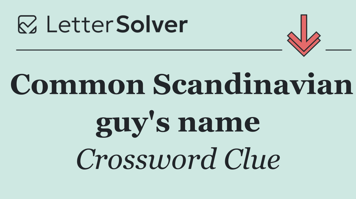 Common Scandinavian guy's name