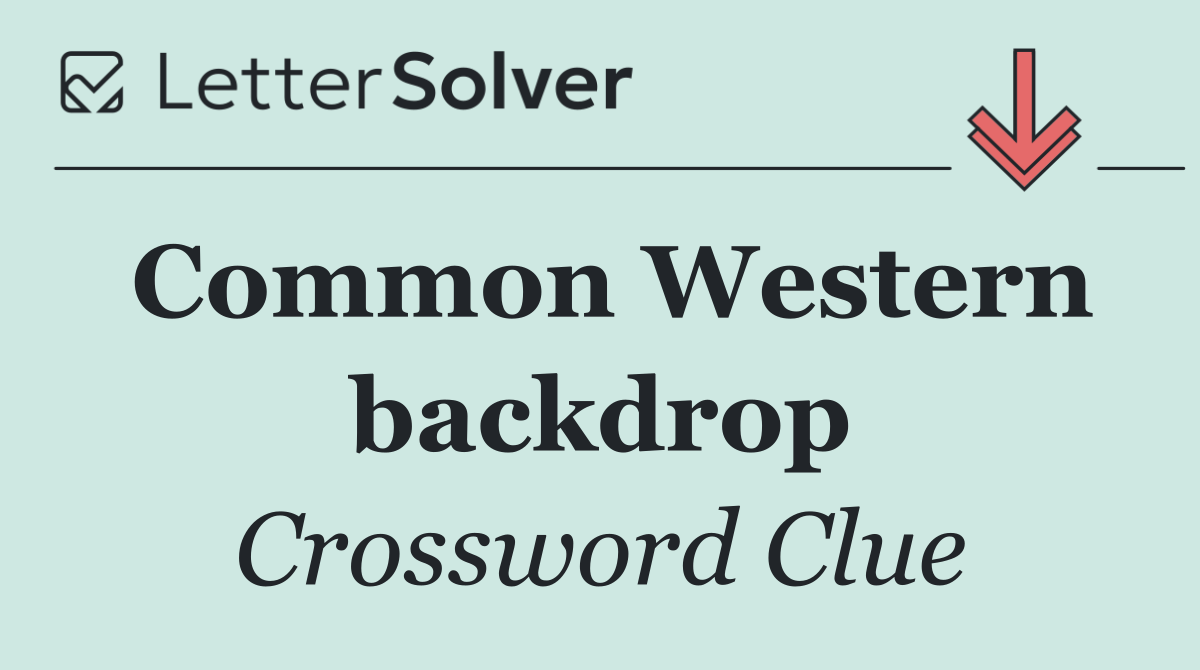 Common Western backdrop