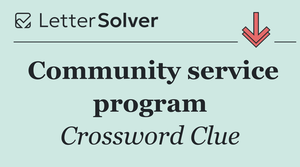 Community service program