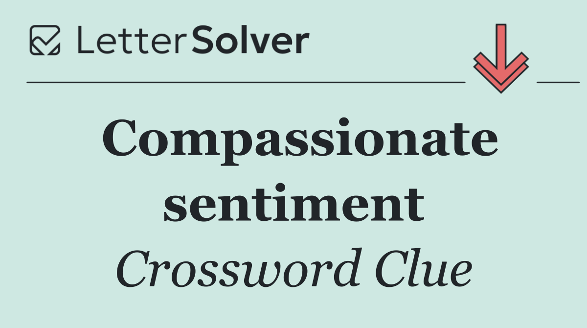 Compassionate sentiment
