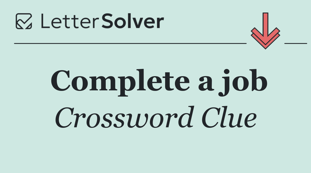 Complete a job