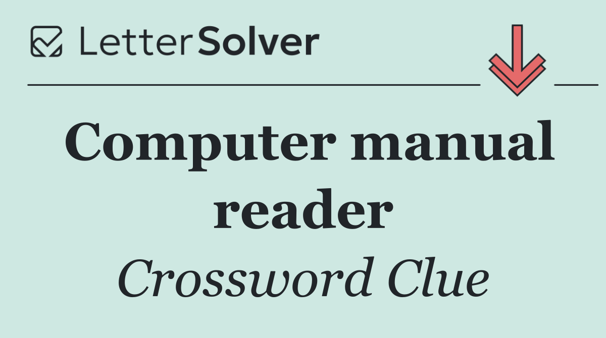 Computer manual reader