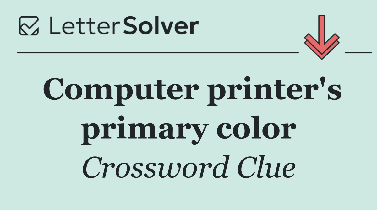 Computer printer's primary color
