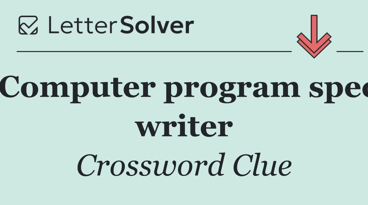 Computer program spec writer