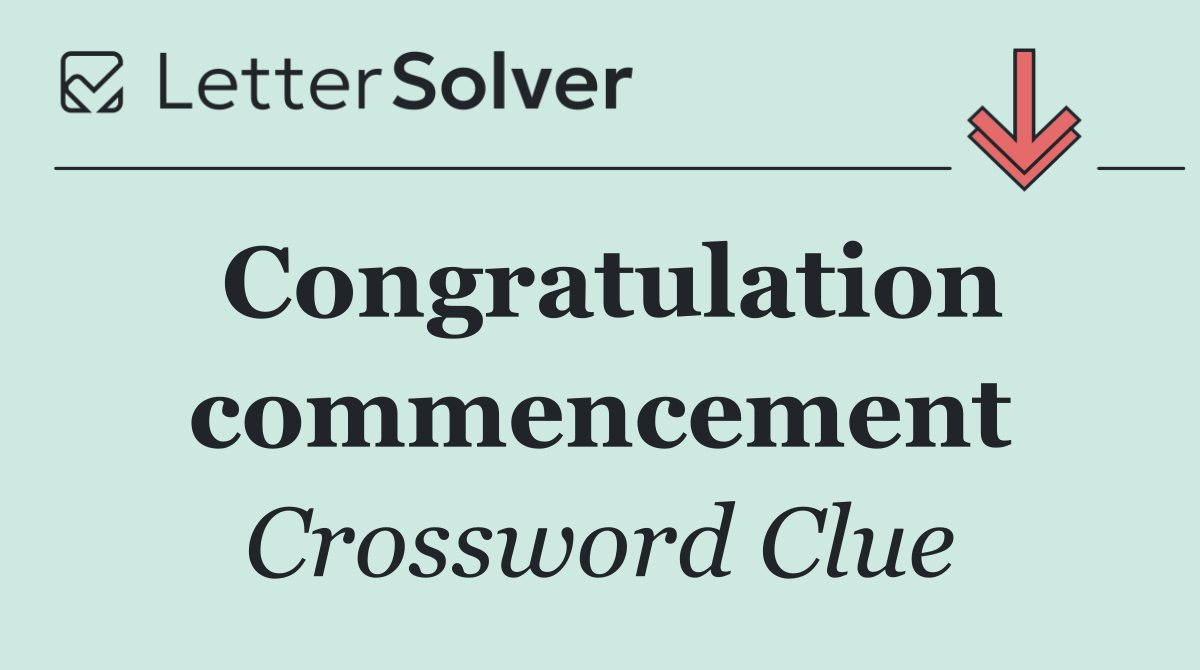 Congratulation commencement