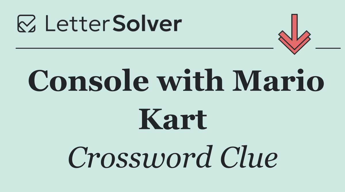 Console with Mario Kart