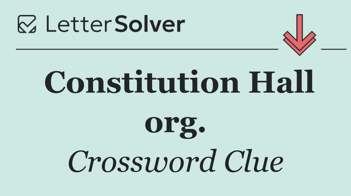 Constitution Hall org.