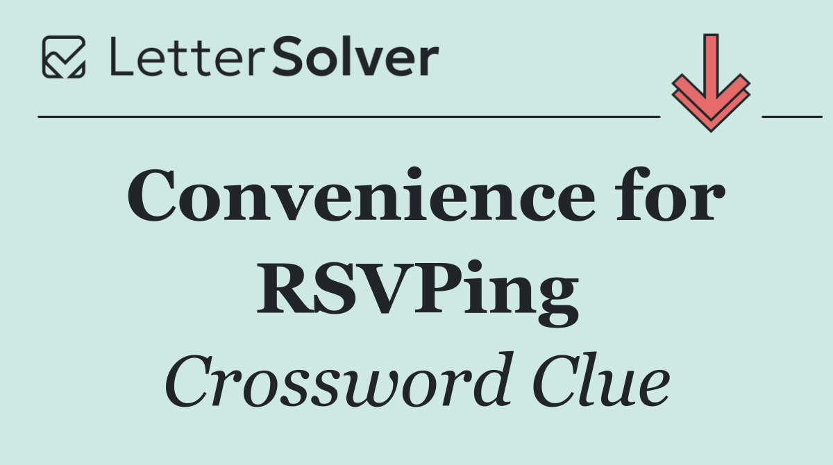 Convenience for RSVPing