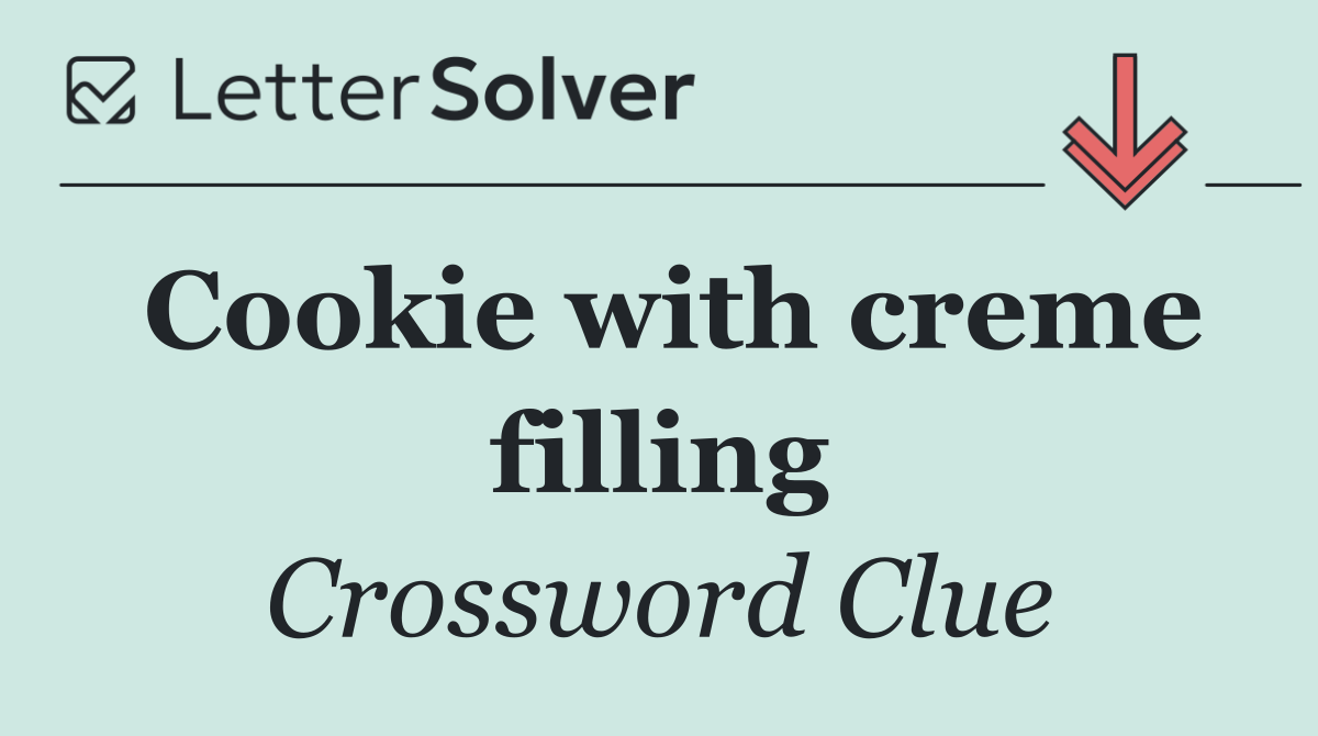 Cookie with creme filling