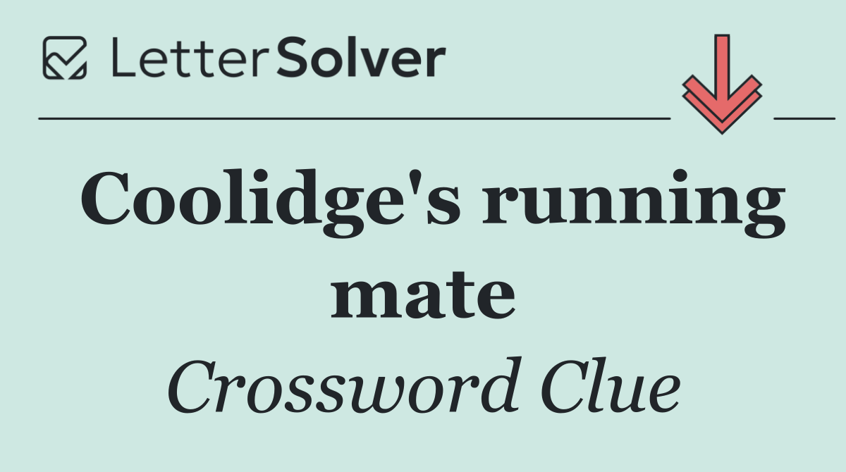 Coolidge's running mate