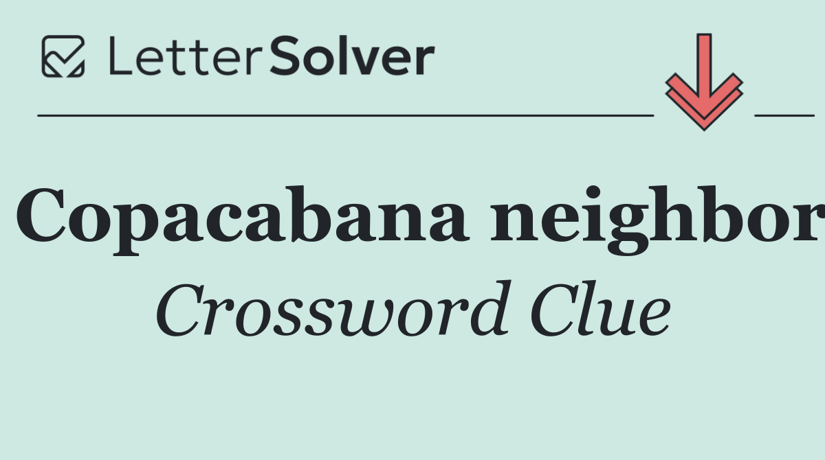 Copacabana neighbor