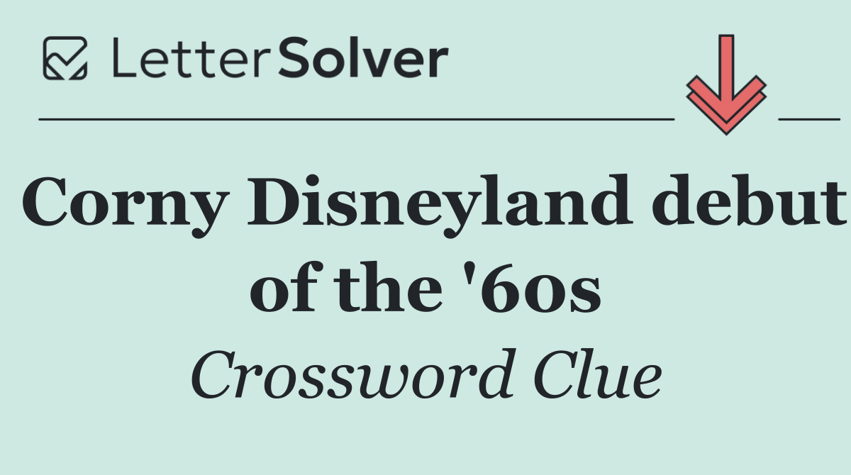 Corny Disneyland debut of the '60s