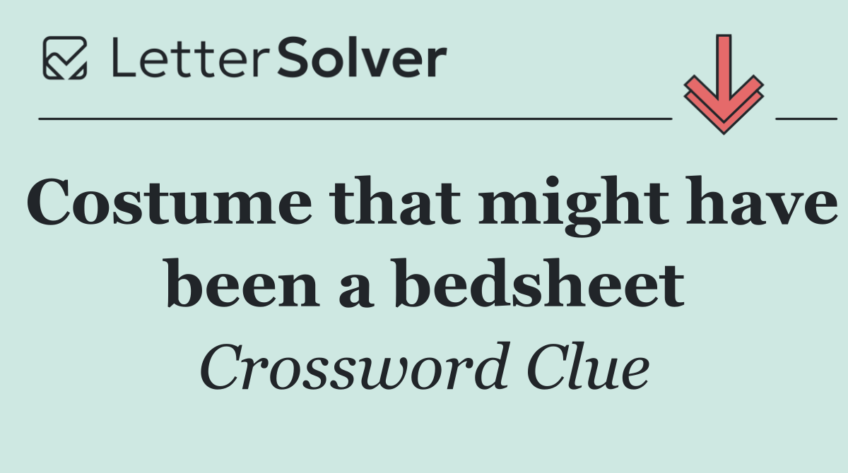 Costume that might have been a bedsheet