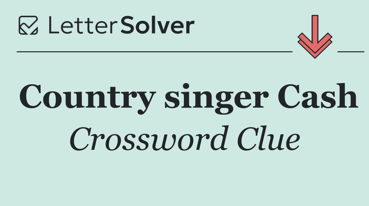 Country singer Cash