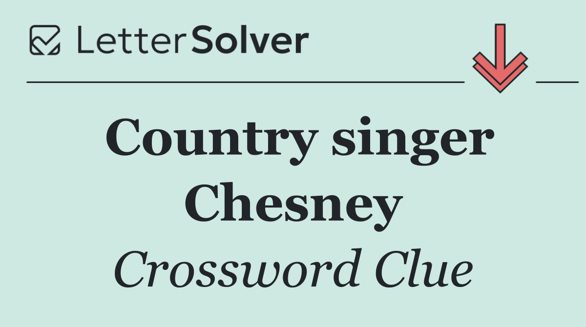 Country singer Chesney