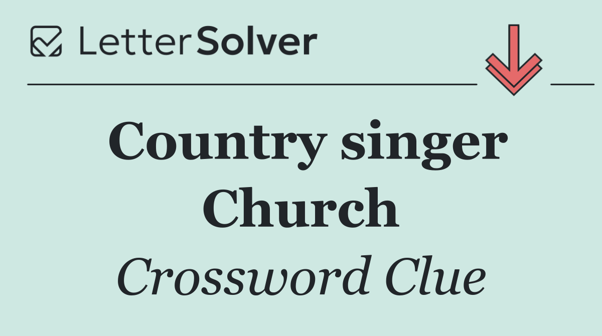 Country singer Church