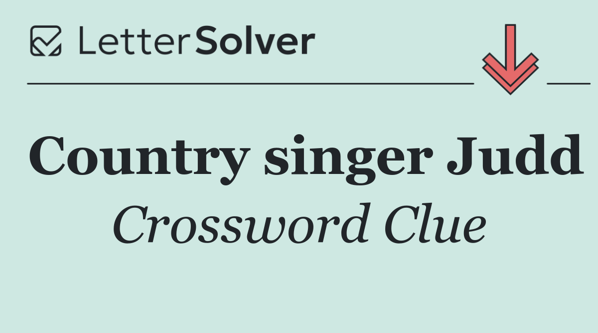 Country singer Judd