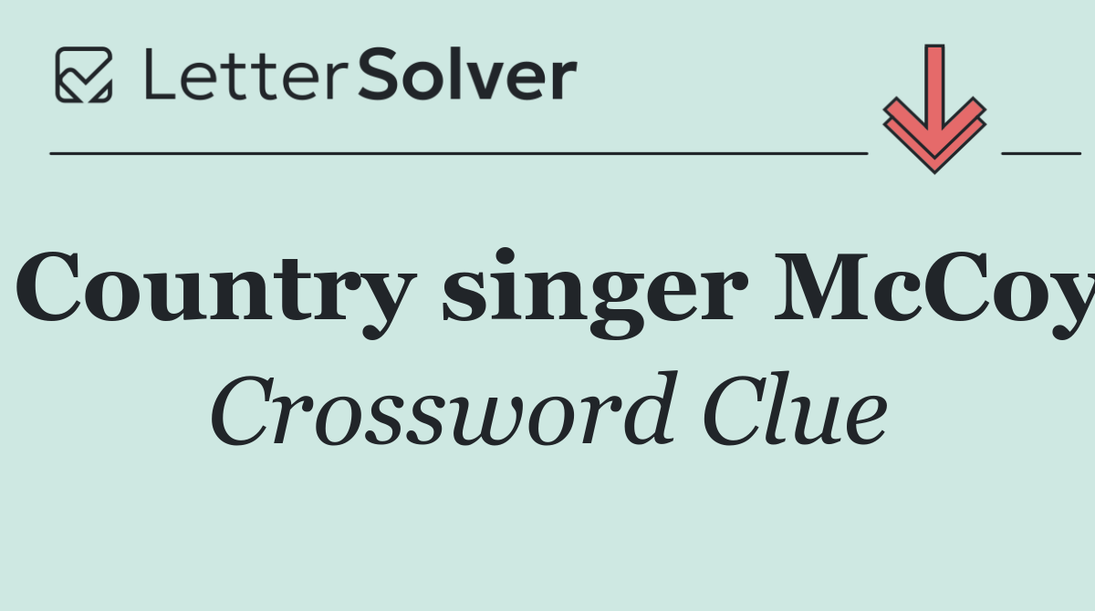 Country singer McCoy