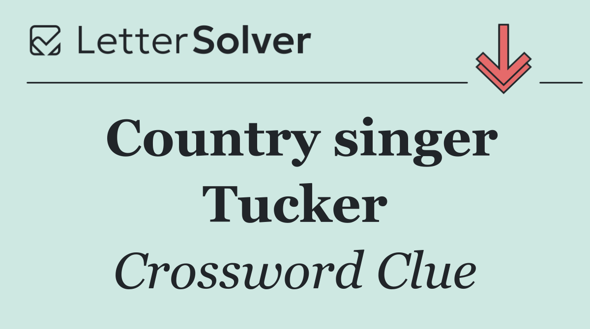 Country singer Tucker