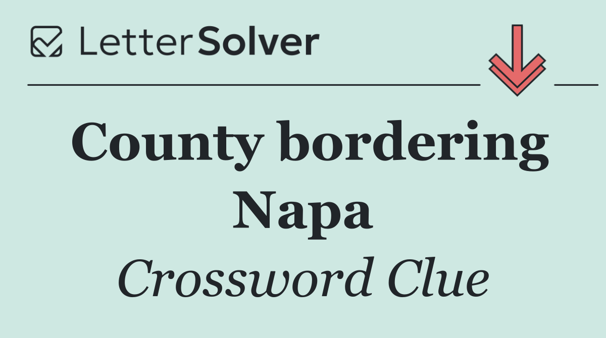 County bordering Napa